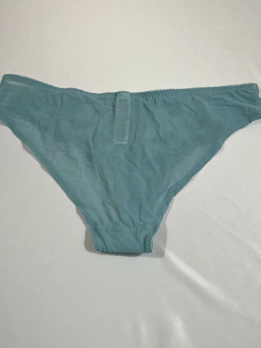 M&S Blue Floral Lace‎ Embroidery Bra & Knickers Lingerie Set 36DD UK 14